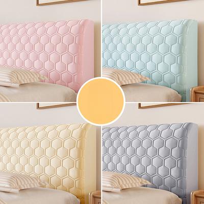 Thicken Quilted Headboard Cover Super Soft Comfotable Short Latex Bed Head Slipcover for Full Size Bed Washable Anti-Dirty Headboard Protector