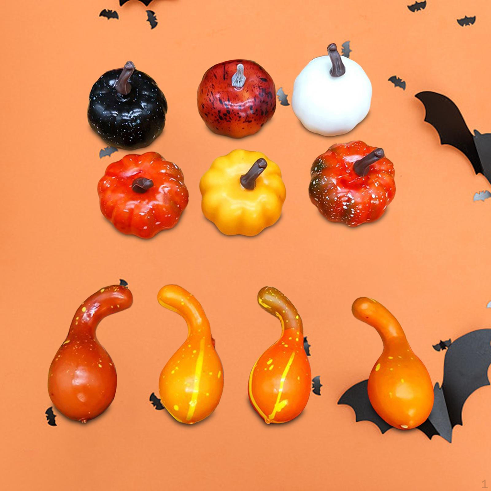 10x Fake Pumpkins Model/ Artificial /Foam/ Realistic/ Halloween Foam Props