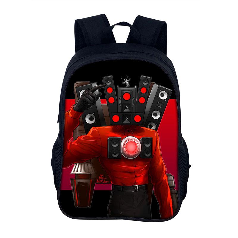 3D-Druck Skibidi Toilette Schulrucksack Tasche Schultasche Rucksack Mochila Studenten-Rucksacktasche für Jungen Mädchen Bestes Geschenk