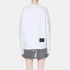 WE11DONE Mint Green Square Logo Crew Neck Solid Color Pullover Long Sleeve Sweatshirt Unisex sweatshirt White WD-TS1-21-504-U-IV