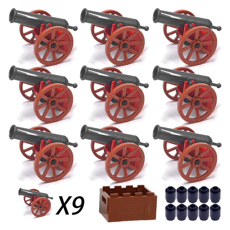 Artillerie Militaire Blocs de Construction MOC Chariot à Canon Armes Obus Canons de Tir Figurines de Soldats Jouet Navire Pirate K021
