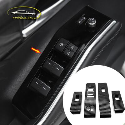 ABS Carbon Auto Zubehör Für Toyota Highlander Kluger 2022 Tür Fenster Glas Lift Control Switch Panel Cover Trim