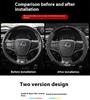 UKXU2 Car Carbon Fiber Suede Steering Wheel Cover For Lexus ES200 ES260 ES300 RX300 LS500h GS300 IS250 IS300 CT200h LX570 GX NX UX RZ