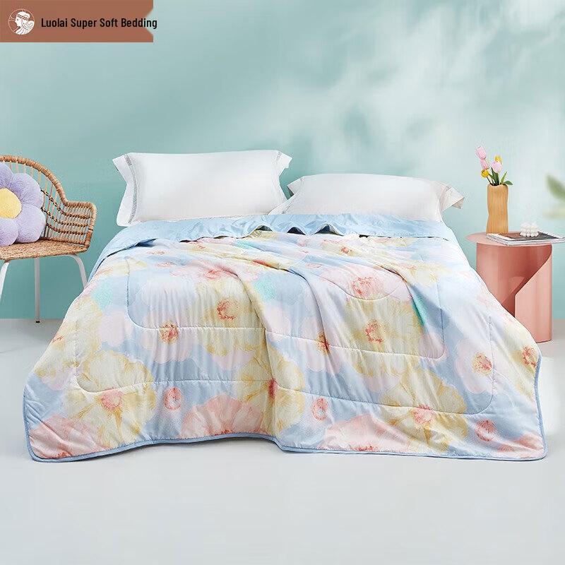 

LUOLAI Ultra-Soft Washable Anti-Mite Antibacterial Summer Quilt