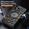 Luxury Metal Alloy Phone Case For iPhone 16 15 17 Pro Max 360°Rotating Bracket Magsafe Lens Protect Shockproof in-vehicle Cover