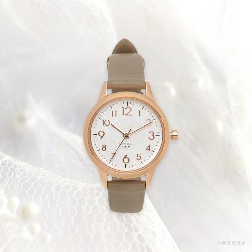 Fieldwork Women's Analog Watch with Leather Strap, Water Resistant To 10 ATM, Greige WP Juvia ST257Z-7