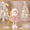 Ming Guan Christmas Reindeer Angel Pendant with Plush, Cute Rabbit Ear Doll, Tree Decoration