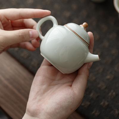 Chinese KungFu Teapot 3,Retro Ceramic Tea Kettle For Home Decoration
