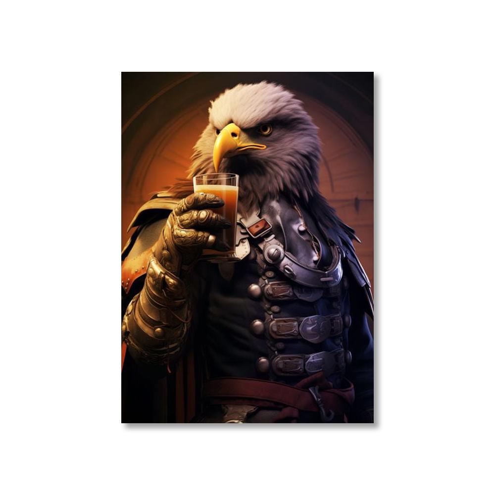 Tierkostüm Gentleman Trinkender Gorilla Löwe Hase Bier Bilder Lustige Bar Wandkunst Leinwandbild Heimdekoration