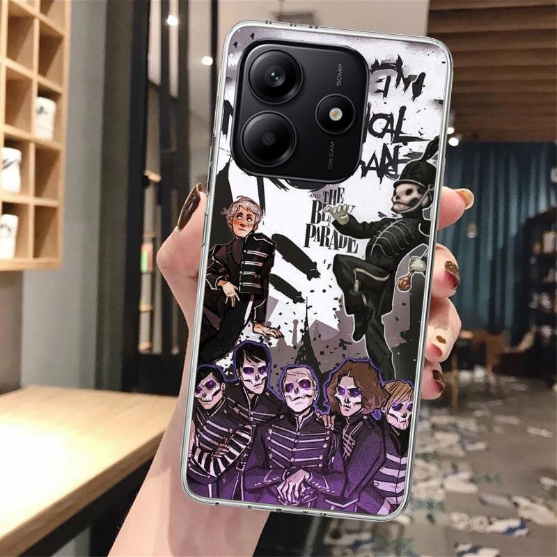 My Chemical Romance MCR Soft Phone Case For Xiaomi Redmi Note 14 14S 13 12S 12 11S 11 11E Pro Plus 11T 10S 10 9S 5G Pattern Cove