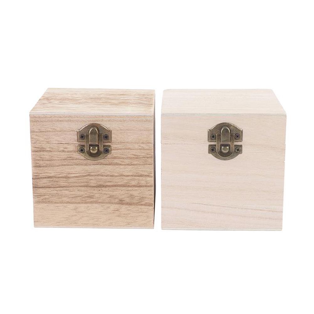 Storage Box Party Supplies Tung Wood Wooden 3.93*3.93*3.93inch