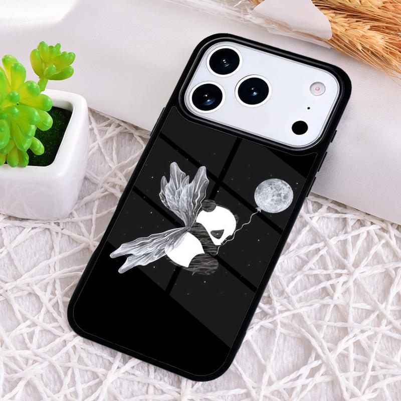 Cute Cartoon Panda Phone Case for iPhone 17 Air 16 15 11 12 14 13 Pro Max Shockproof Cover