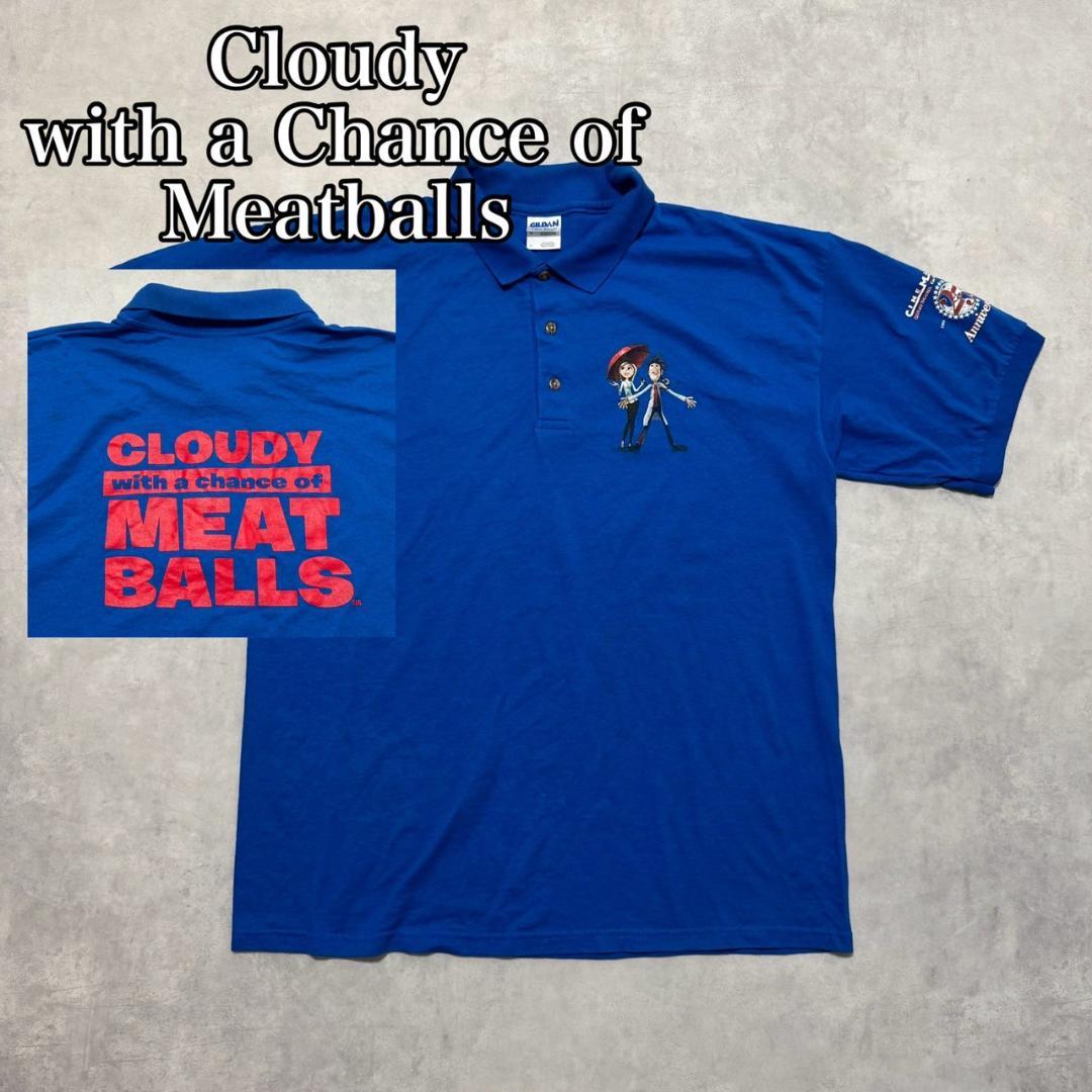 

[USED] 2000s Cloudy with a Chance of Meatballs Polo Shirt Sony Pictures DM1289