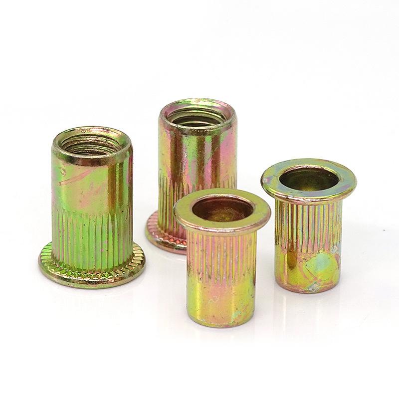 100Pcs Rivet Nut +Hand Threaded Rivet Nuts Bt606 M3 M4 M6 M8 Double Insert Manual Riveter Riveting Rivnut Rivet Tool