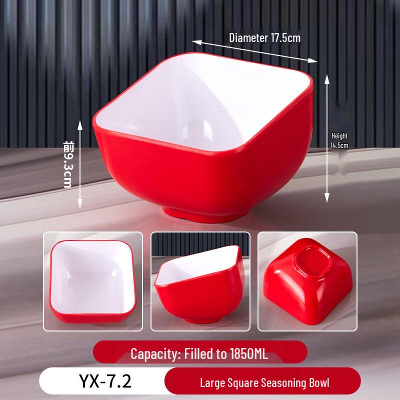 

LIEI Self-Service Square Plastic Seasoning Bowls