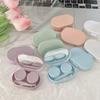 Effen Kleur Meisjes Contactlenzen Box Lens Case Vrouwen Draagbare Leuke Brillenkoker Houder Ogen Care Tools Kit Set Container
