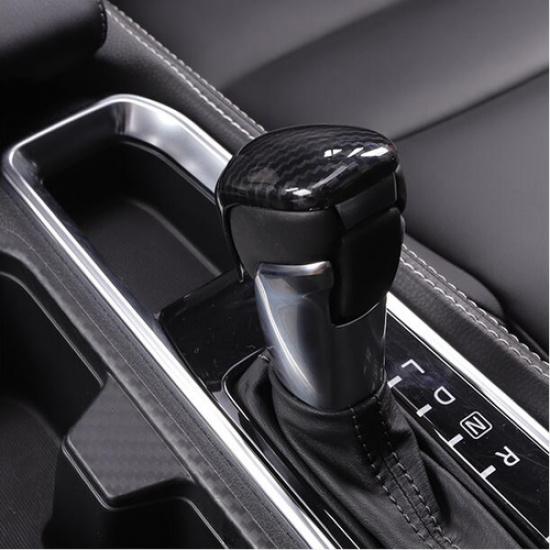 ABS Carbon Fiber Look Gear Shift Knob Cover Trim For Nissan Sentra