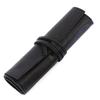 Acacia Style Roll Pen Case Genuine Leather Himeji Leather Handcrafted Gift Black