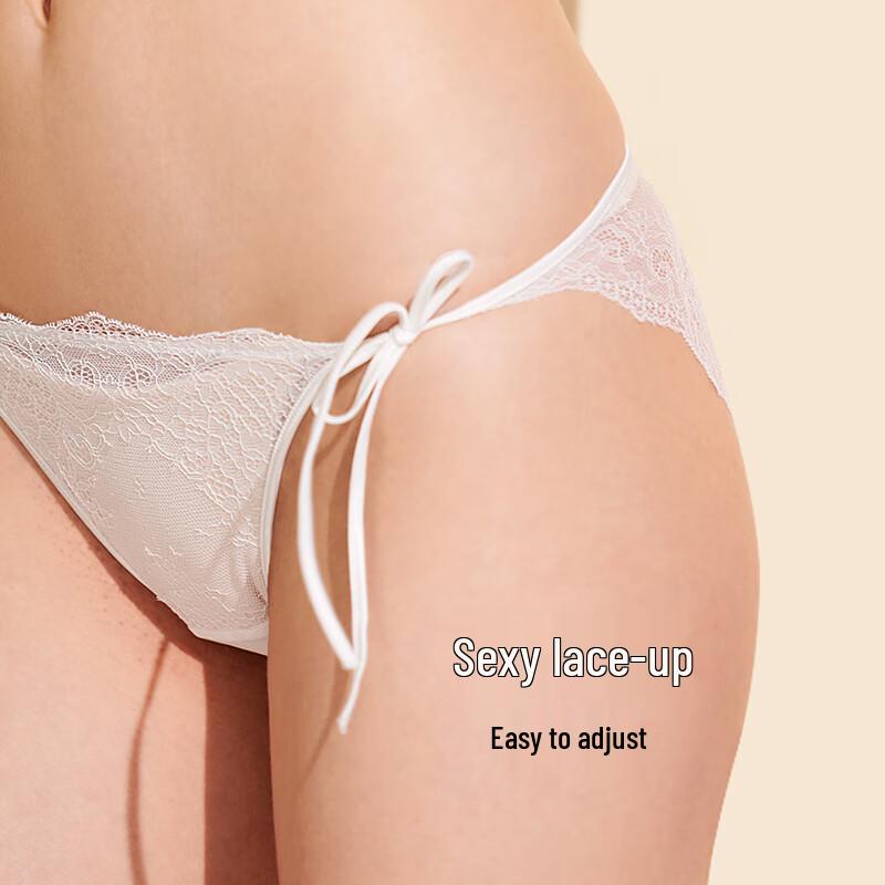 Maniform Women's Sheer Mesh Lace Low-Rise Briefs