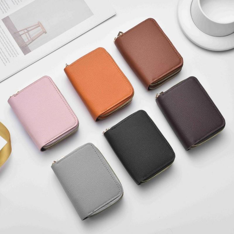 Large Capacity Vintage Wax Leather Card Holder Wallet ID Drivers License Credit Cards Urban Minimalist PU Organizer