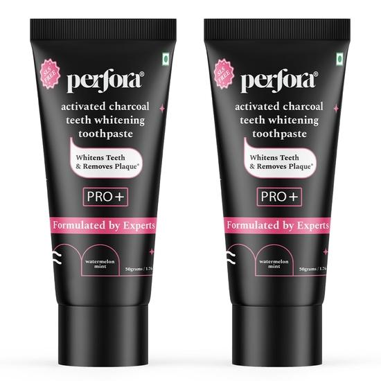 

Perfora Отбеливающая зубная паста с активированным углем 100 г (50 г x 2) | Безопасная для эмали зубная паста для отбеливания зубов для мужчин и женщин