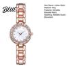 Shiny Rhinestone Dial Watch Ladies Bracelet Quartz Analog Sparkling Round