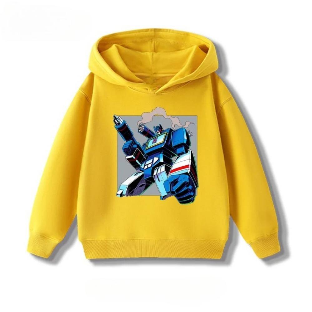 Children's Anime Transformers Hoodie, Warm and Comfortable Hoodie for Autumn and Winter, Fashionable and Versatile Top