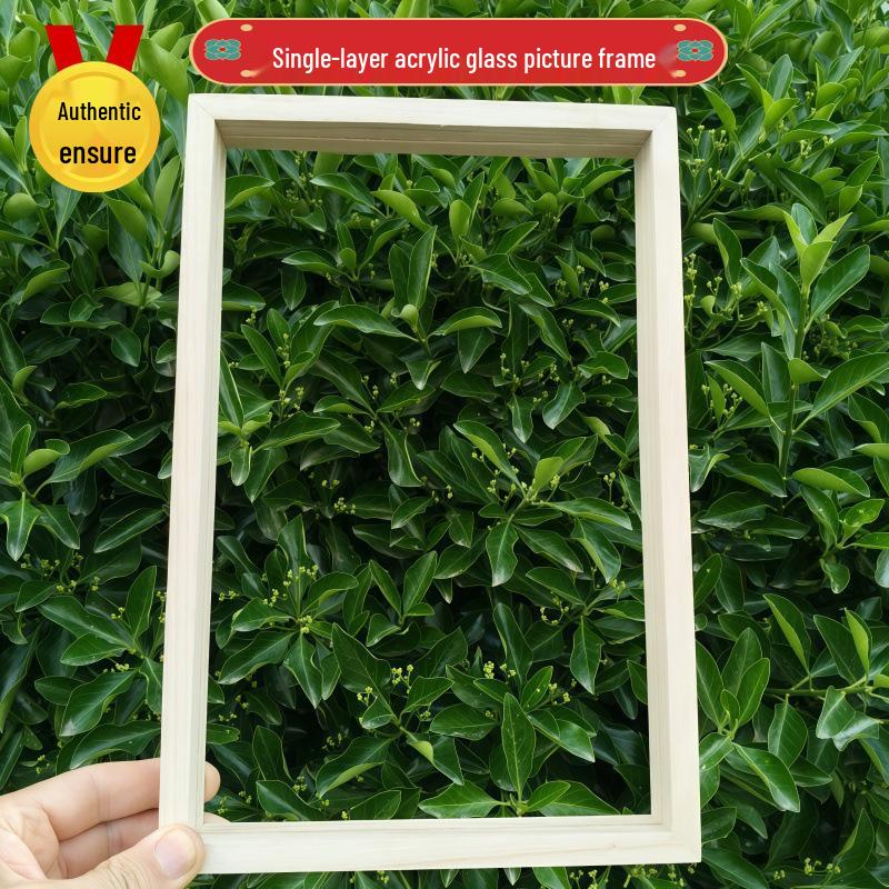 Handmade Solid Wood Clay Picture Frame for Creative Kindergarten DIY Projects