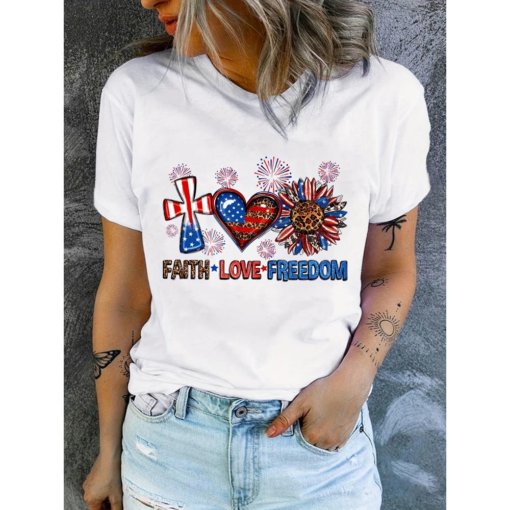Women's Nurse Element Print T-Shirt - Casual Short Sleeve Summer Top for Comfortable and Stylish Wear Graphic Print T-Shirts