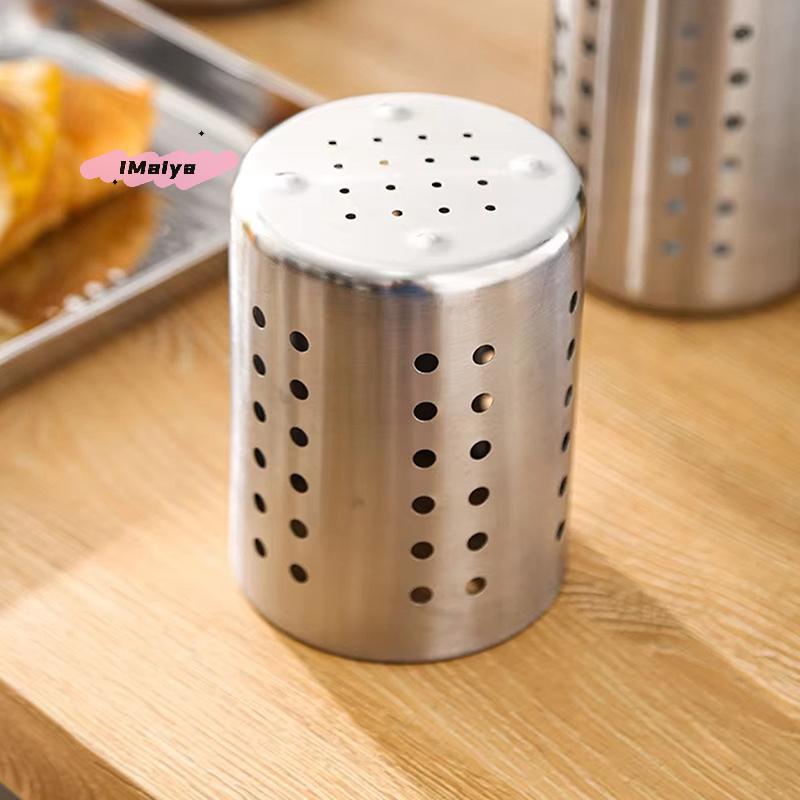 Stainless Steel Cutlery Holder Kitchen Storage Basket - Spoon Fork Chopsticks Organizer Container Drainer for Home Organization
