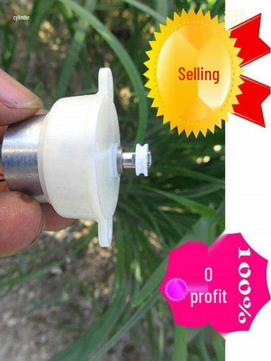 A6 12V Plastic DC Geared Motor, Metal Shaft & Pulley, 14 RPM DIY Experiment Accessory