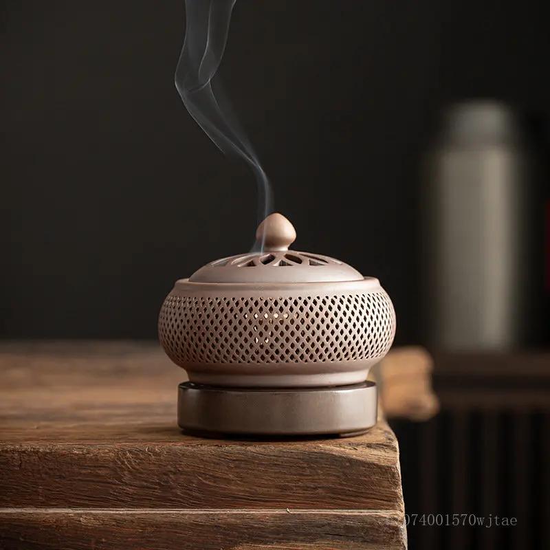 Electronic Aromatherapy Furnace Temperature Heating Ceramic Aromatherapy Furnace Essential Oil, Small Night Light Incense Burner