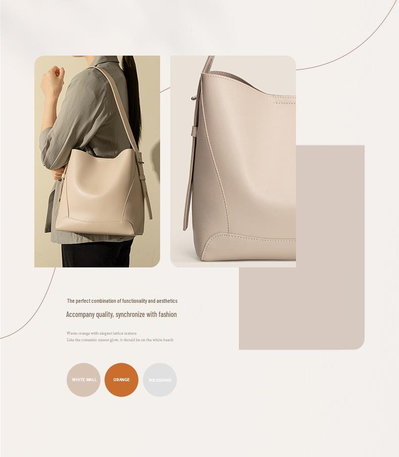 High-End Women's Large Capacity PU Shoulder Tote Bag - Simple and Versatile for Autumn and Winter