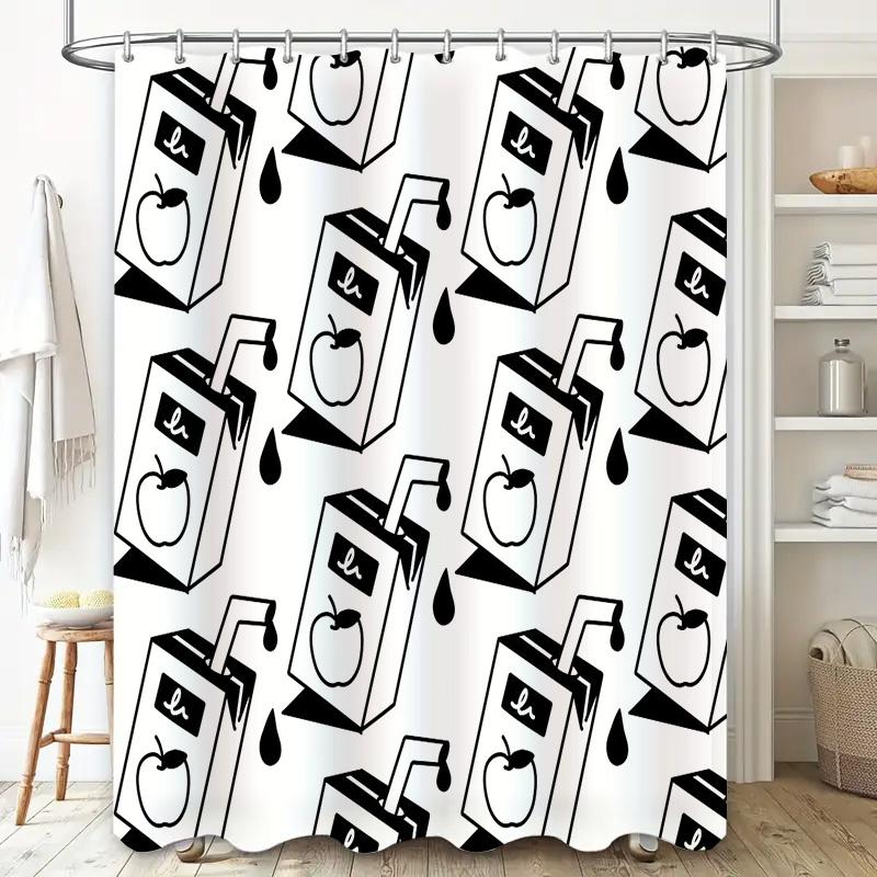 Shower Curtain Farmhouse Rustic Floral Pattern Waterproof Bathroom Decor Vintage Country Chic Home Textile Washable Fabric