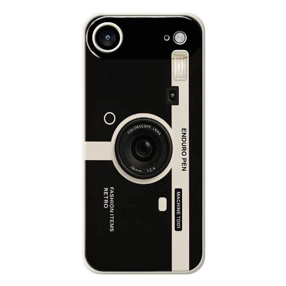 

For iPhone 17 Air Case Colorscope Lens Pattern Printing Straight Edge TPU Phone Back Cover Beige