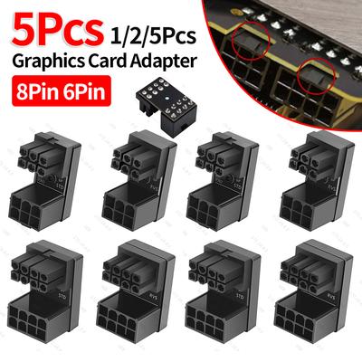 1-5 szt. ATX 8Pin 6Pin Żeński do 8Pin 6Pin Męski Adapter Zasilania dla Komputerów Stacjonarnych Karta Graficzna GPU Złącze Sterowania Zasilaniem
