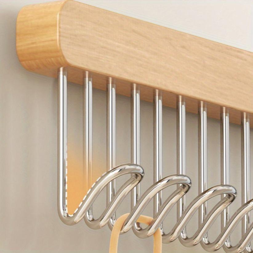 Home Clothes Storage Hanger Multifunctional Wooden Belt Hanger Sturdy Durable Tie Holder For Beanie Scarfs Bra Closet Supplies