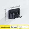 black punch-free stainless steel holder with hooks, 5-pack (65*85)