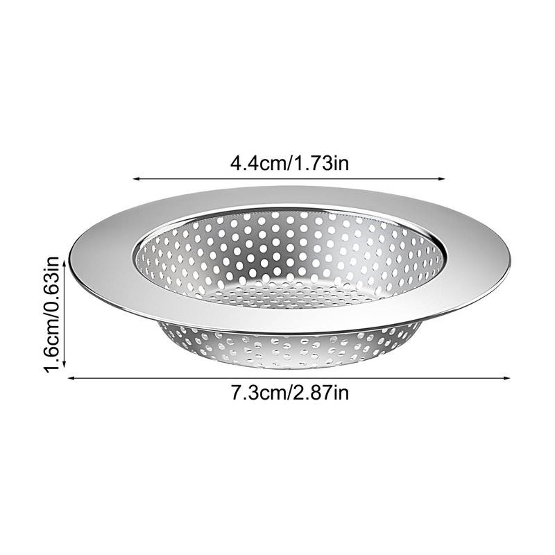 Kitchen Sink Strainer Stainless Steel Anti-clogging Stainless Steel Drain Stopper Rust-proof Pool Drain Food Catcher Filter For
