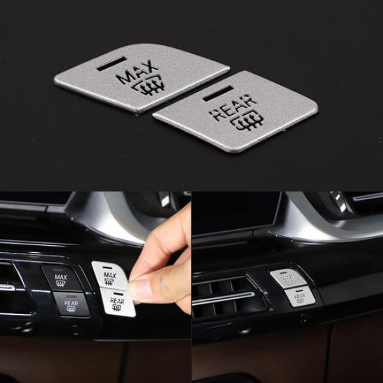 Silver Center Console Dashboard Air vent Button Cover Trim For BMW X1 U11 23-24