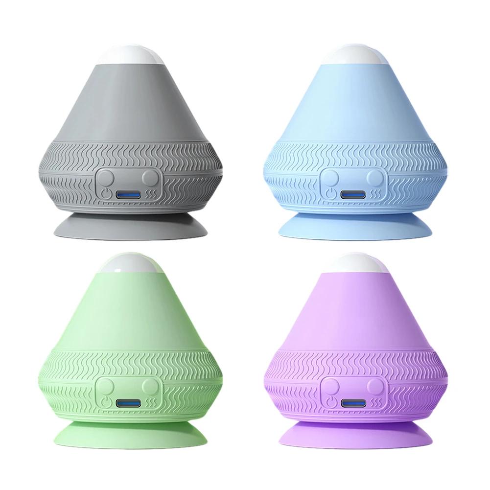 Massage Ball with Heat with Suction Cup Massage Cone Ball 2 Gear Temperature Electric Vibrating Massage Ball for Neck Waist Back