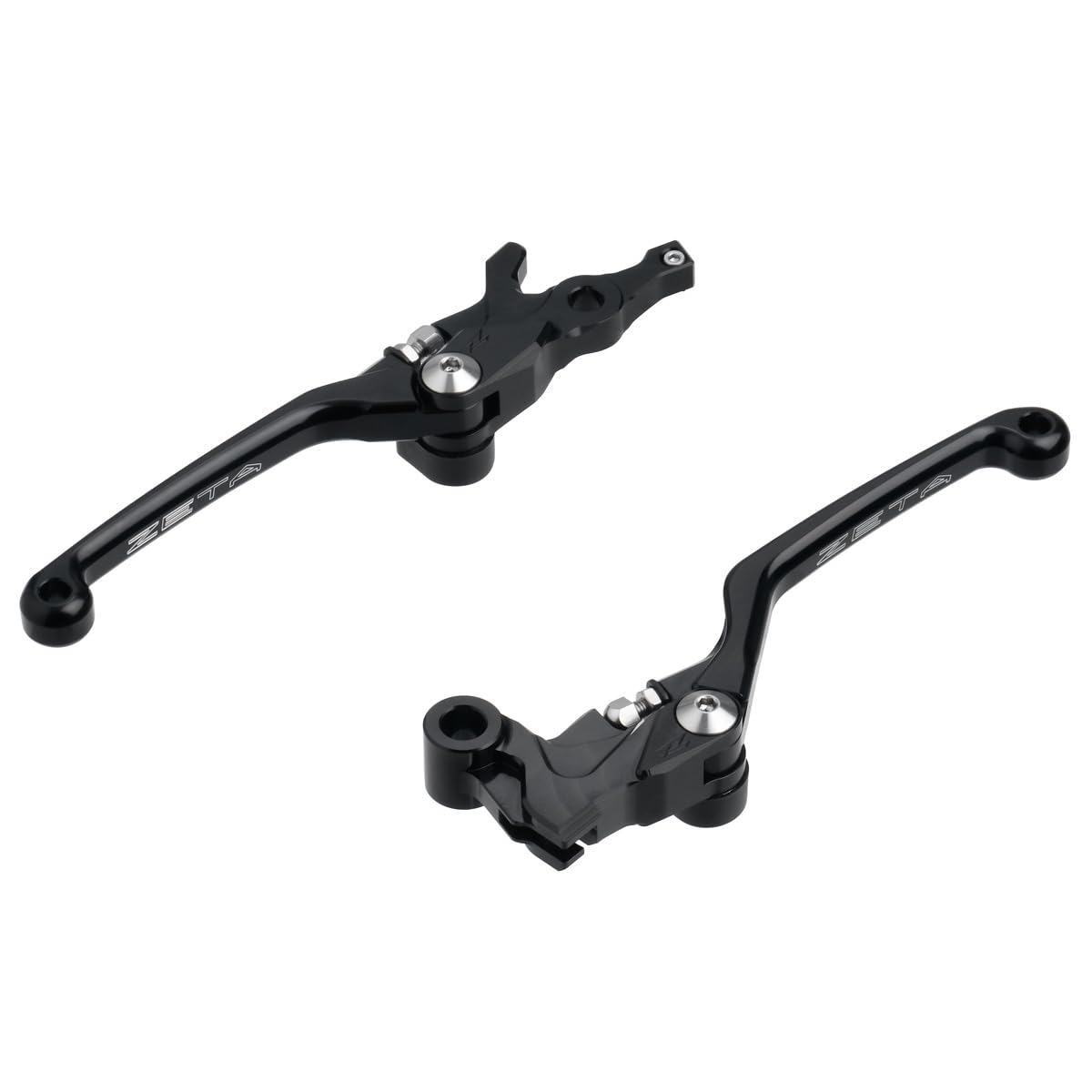 ZETA RACING Pivot Street Lever Aluminum Stepless Lever Position Automatic Lever Return for and Set, Black, Foldable, High-Strength Alloy, Adjustment, чёрный