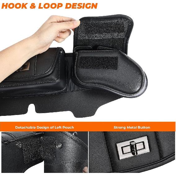 KEMIMOTO Windshield Bags Batwing Fairing 3 Pouches Pocket Compatible With 1996 1997 1998-2013 Touring Street Glide Road Glide FLHX FLH