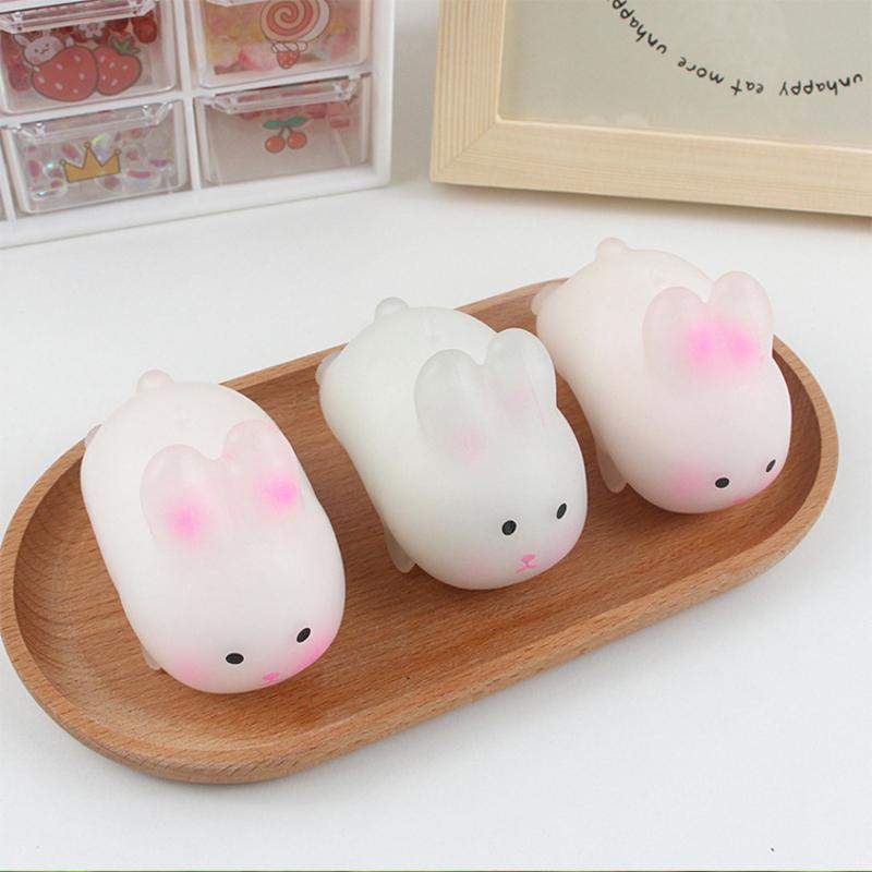1-20PCS Color Changing Love Bunny Pinch Stress Relieving Toy Simulation Slow Rebound Adult Children's Toy Party Gift Easter Gift