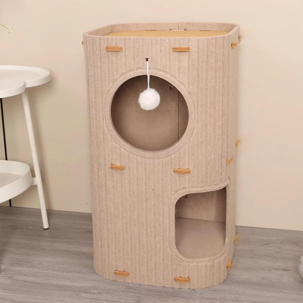 With Holes Cat Castle House All-in-one Cat Condo Japanese Style Cat Bed  Pet House