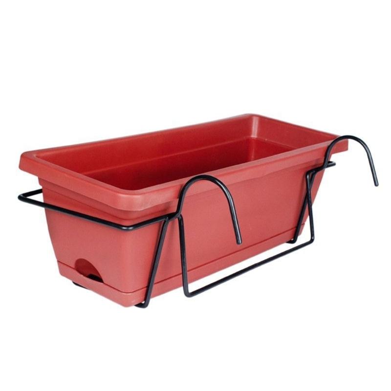 Durable Plastic Planter In Medium Size Durable Planter Flower Pots With Integrated Tray and Rack For Water Management