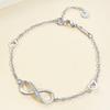 High-quality Hot-selling Micro-inlaid Zircon Infinite Loop 8-character Bracelet Simple Hollow Peach Heart Love Chain Jewelry