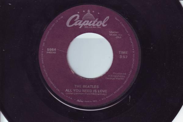 

7inch Record BEATLES - All You Need Is Love 5964 Capitol Records 1978 US Rock Used