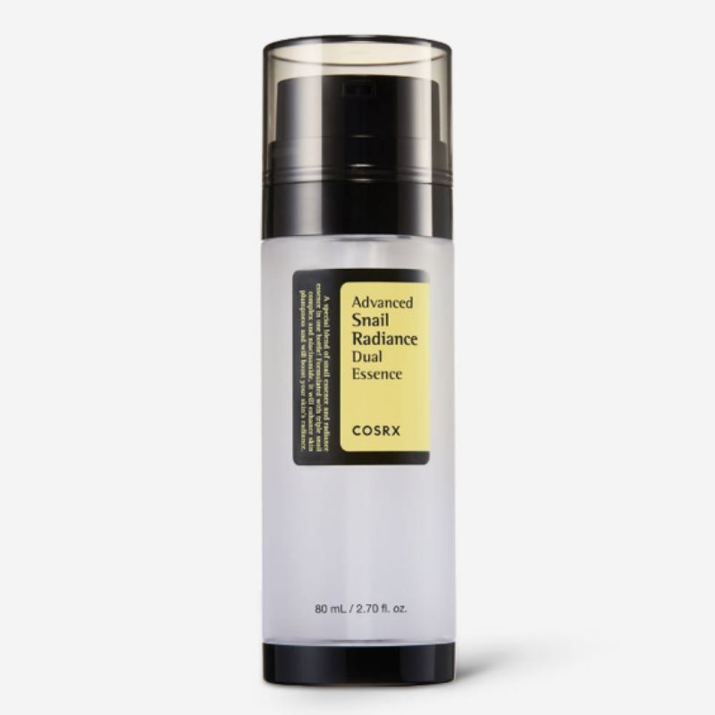 COSRX Advanced Snail Radiance Dual Essence 80 мл – Корейская осветляющая и увлажняющая эссенция со слизью для сияющей кожи