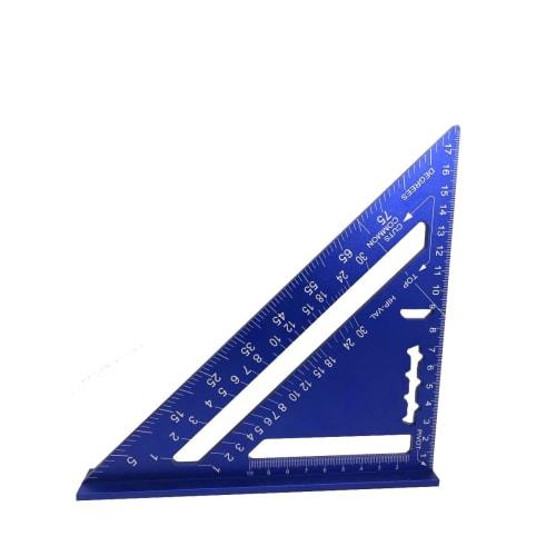 Aluminum Alloy Triangle Ruler for Woodworking, Circular Saw Ruler with Cutting Guide, Measuring Tool, 90 Degree Square, 45 Degree Square, Scribing Too